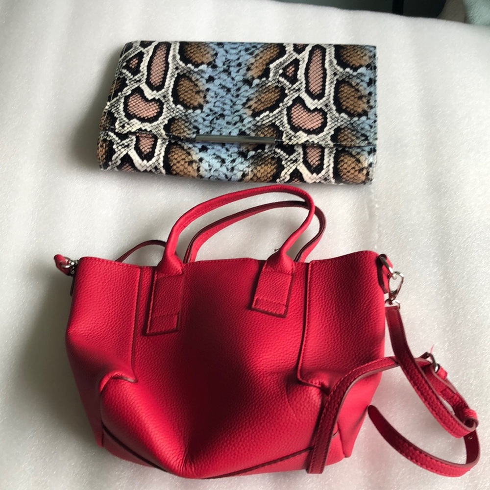 Handbags: clutch and crossbody